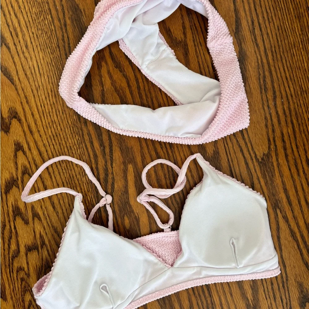 Pink Textured Bikini Set - Picture 3 of 4